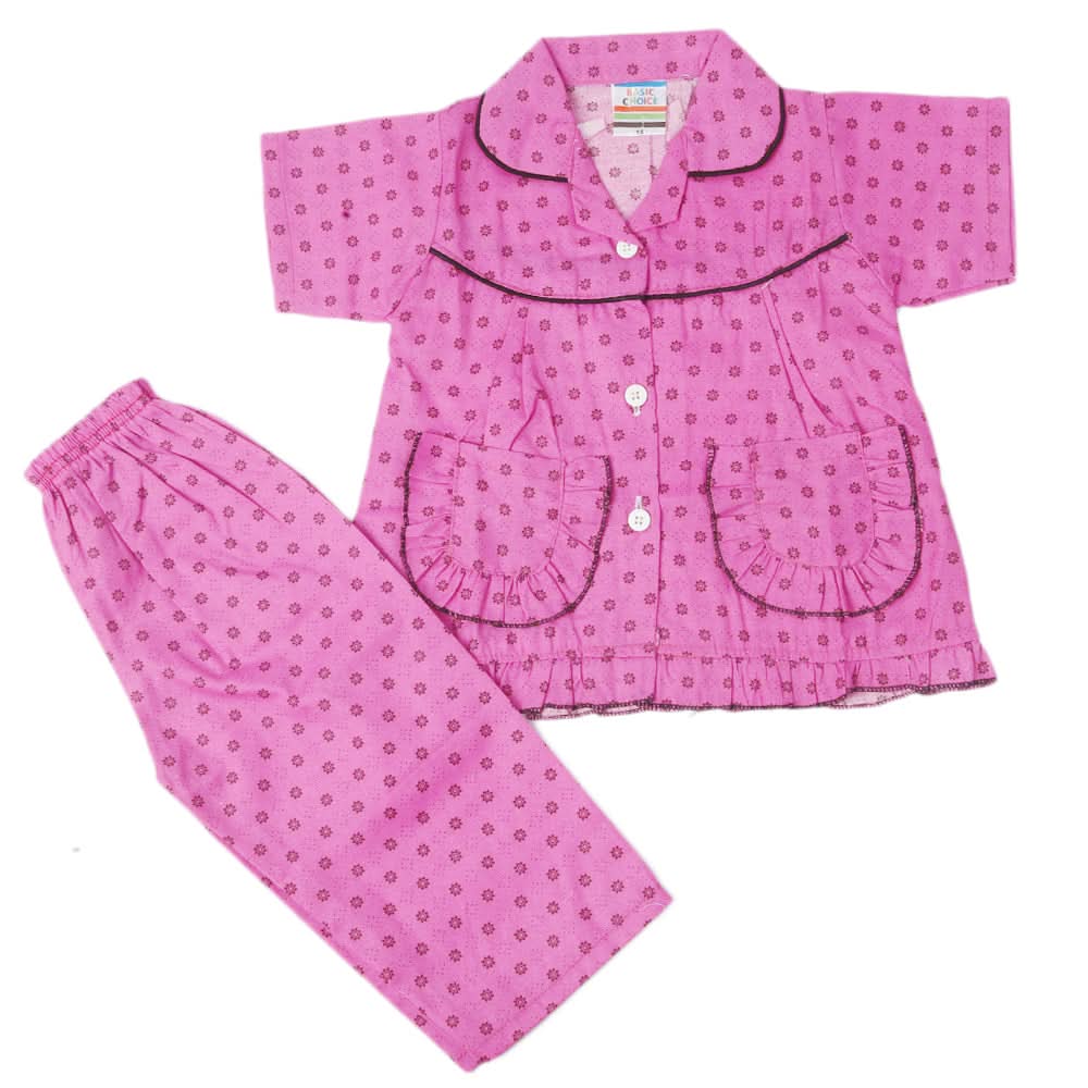Girls Half Sleeves Sleeping Suit - Purple, Kids, Girls Sets And Suits, Chase Value, Chase Value