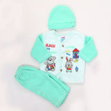 Newborn Boy Full Sleeves Polar Suit 4599 - Sea Green, Kids, NB Boys Sets And Suits, Chase Value, Chase Value