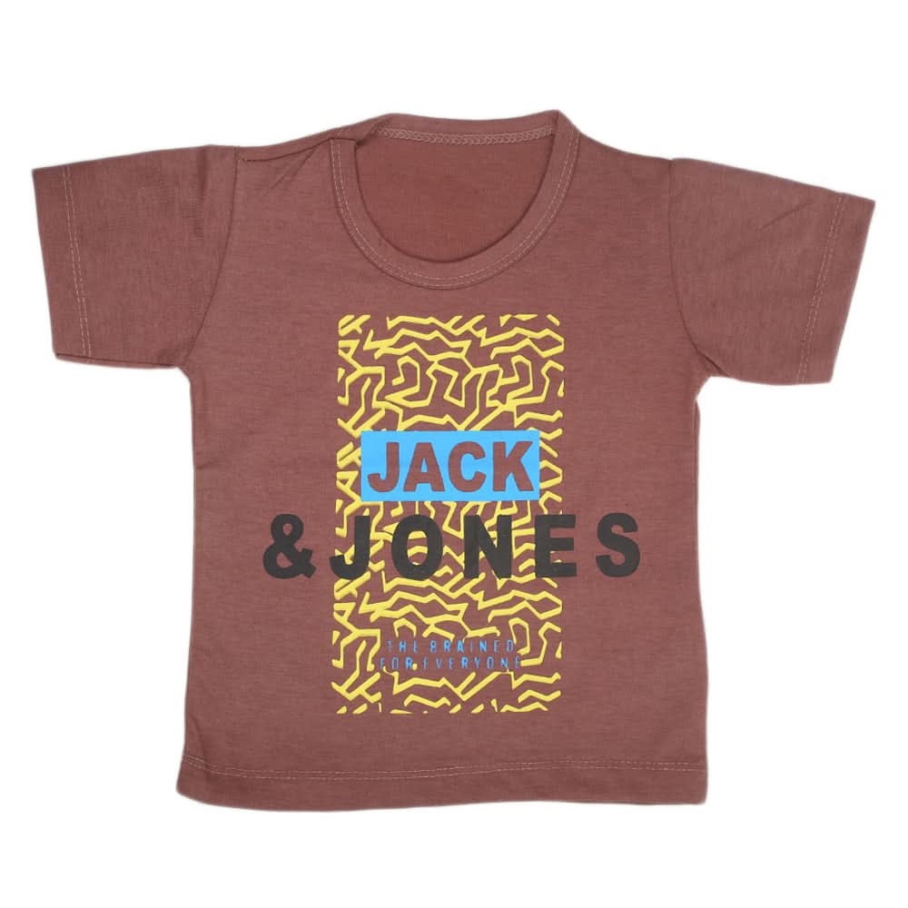 Boys Half Sleeves T-Shirt - Brown, Kids, Boys T-Shirts, Chase Value, Chase Value