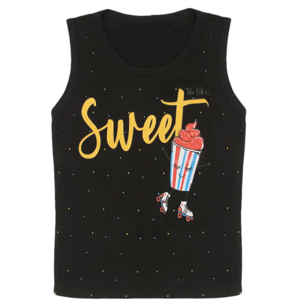 Girls Sando - Black, Girls T-Shirts, Chase Value, Chase Value