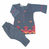 Girls Shalwar Suit - Blue, Girls Shalwar Kameez, Chase Value, Chase Value