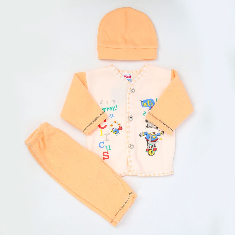 Newborn Boy Full Sleeves Polar Suit 3894 - Orange, Kids, NB Boys Sets And Suits, Chase Value, Chase Value