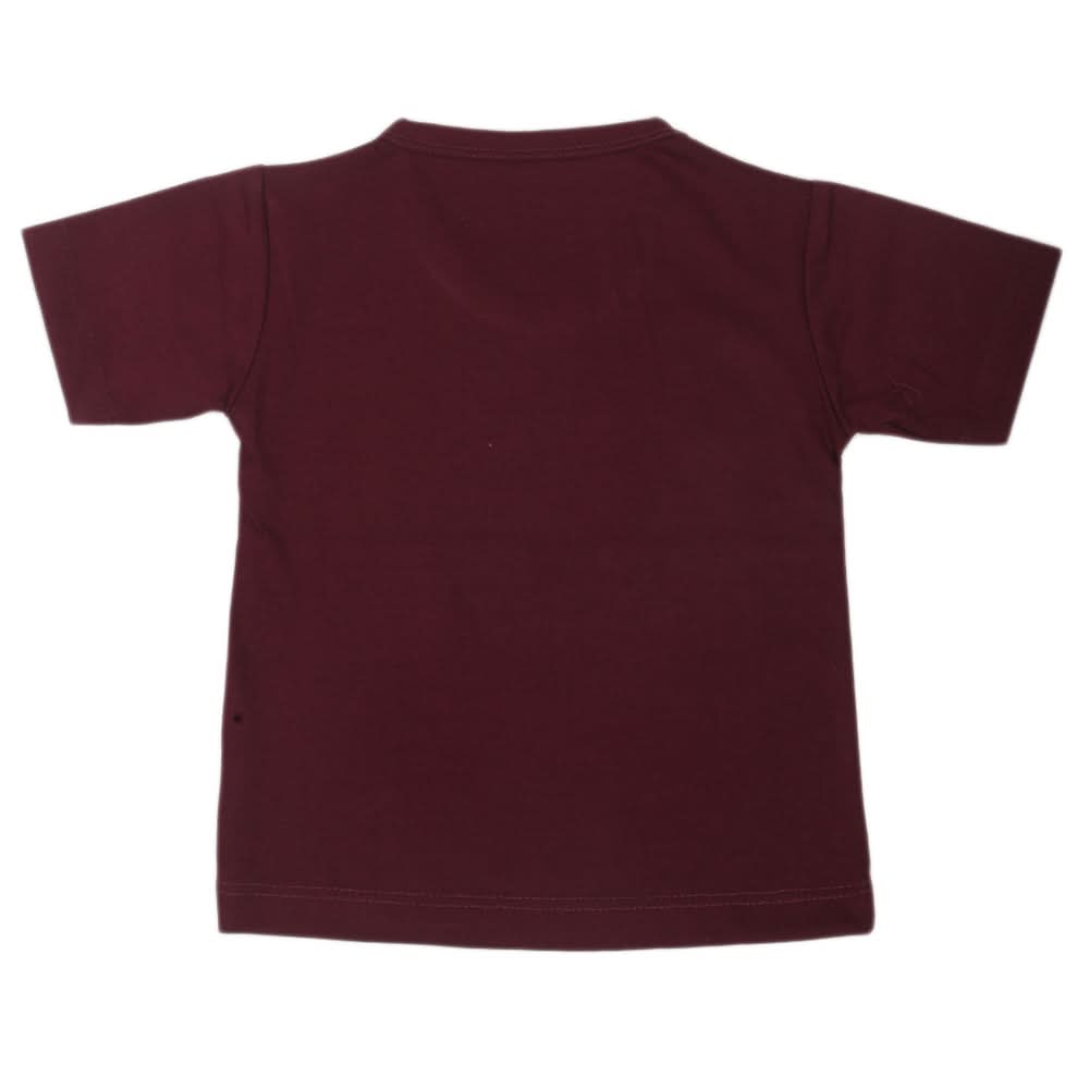 Boys Half Sleeves T-Shirt - Maroon, Kids, Boys T-Shirts, Chase Value, Chase Value