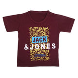 Boys Half Sleeves T-Shirt - Maroon, Kids, Boys T-Shirts, Chase Value, Chase Value