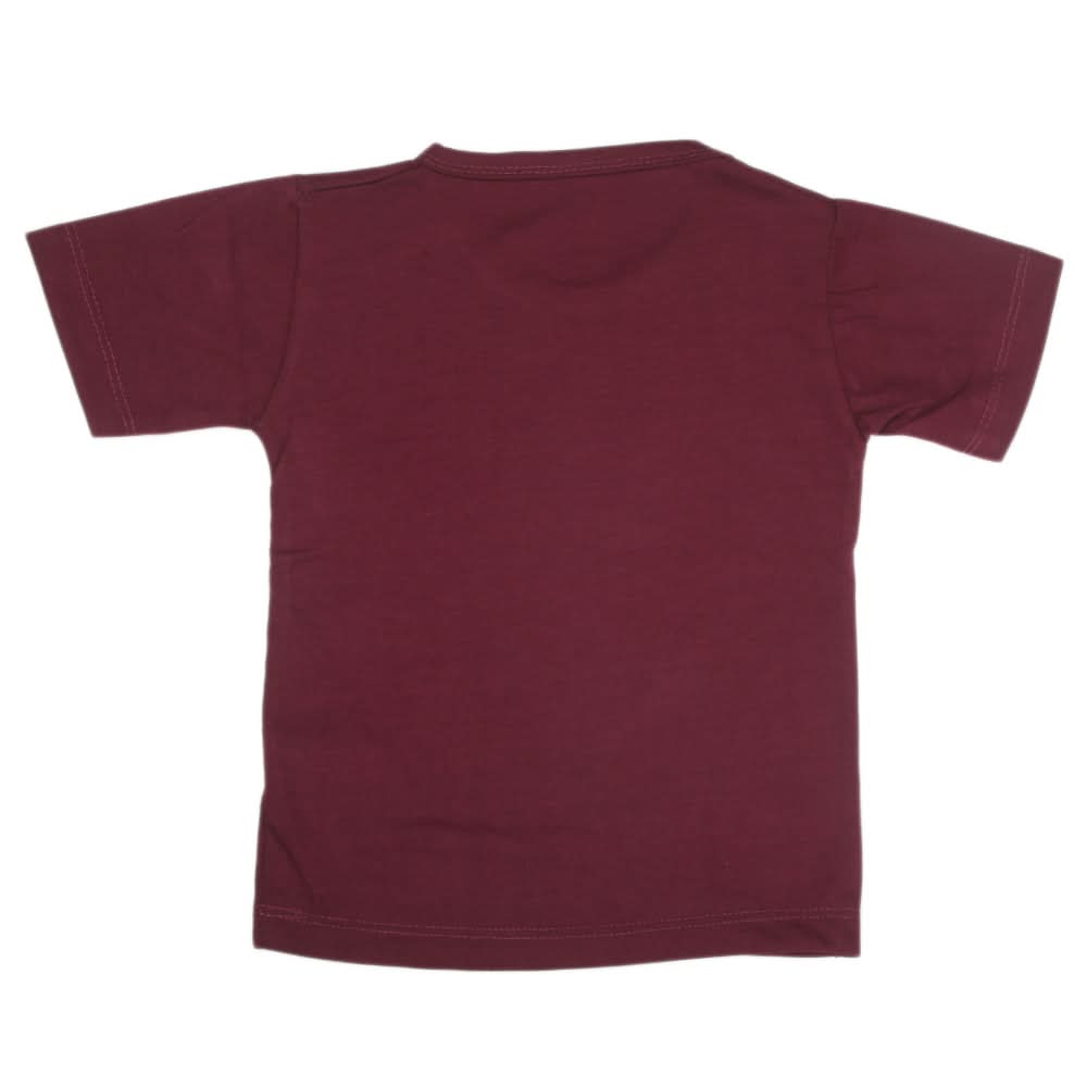 Boys Half Sleeves T-Shirt - Maroon, Kids, Boys T-Shirts, Chase Value, Chase Value