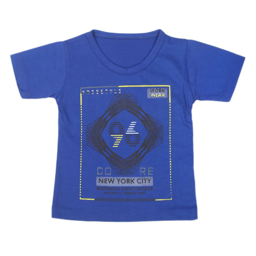 Boys Half Sleeves T-Shirt - Royal Blue, Kids, Boys T-Shirts, Chase Value, Chase Value