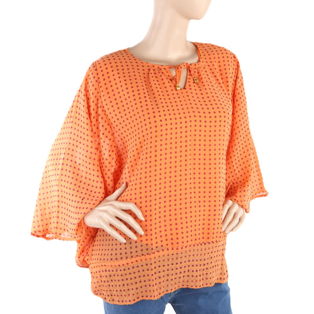 Women's Western Top Poncho Style - Orange, Women, T-Shirts And Tops, Chase Value, Chase Value