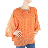 Women's Western Top Poncho Style - Orange, Women, T-Shirts And Tops, Chase Value, Chase Value