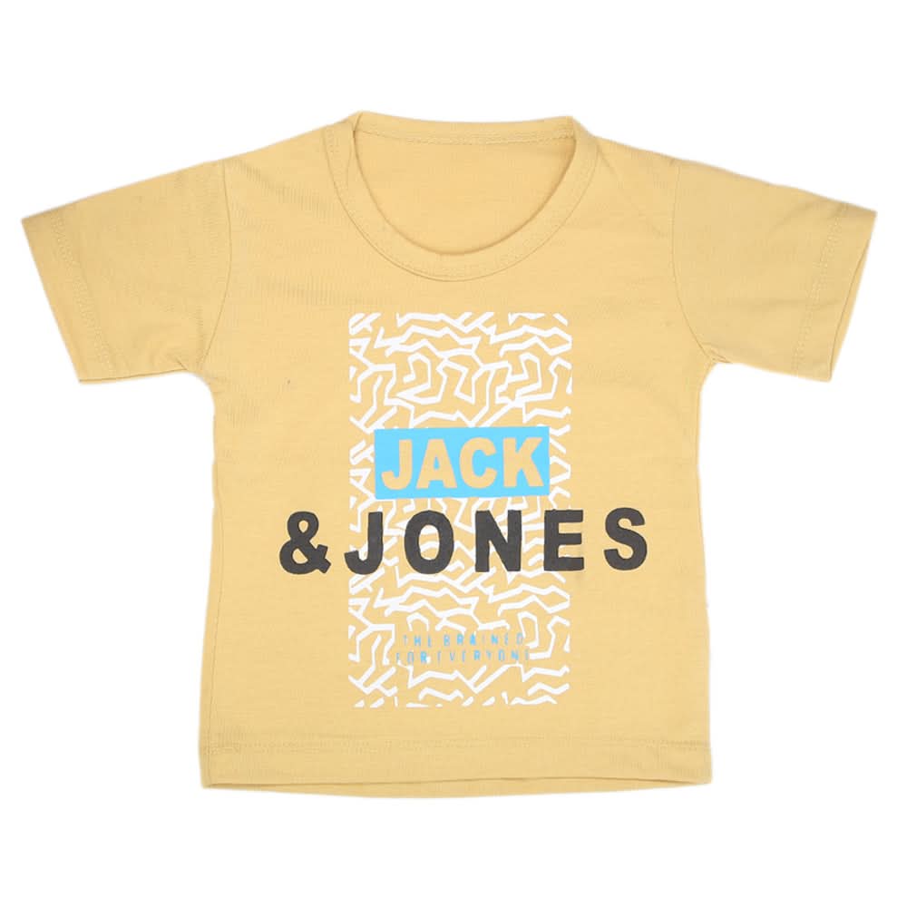 Boys Half Sleeves T-Shirt - Mustard, Kids, Boys T-Shirts, Chase Value, Chase Value