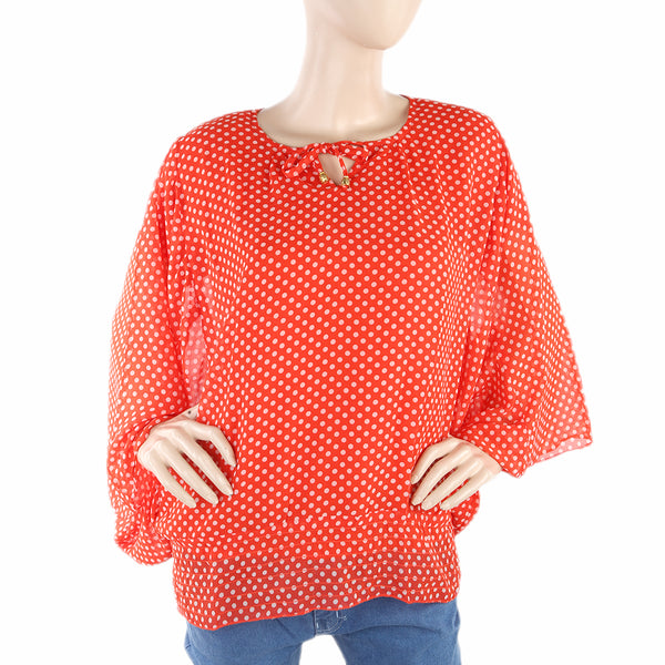 Women's Western Top Poncho Style - Red, Women, T-Shirts And Tops, Chase Value, Chase Value