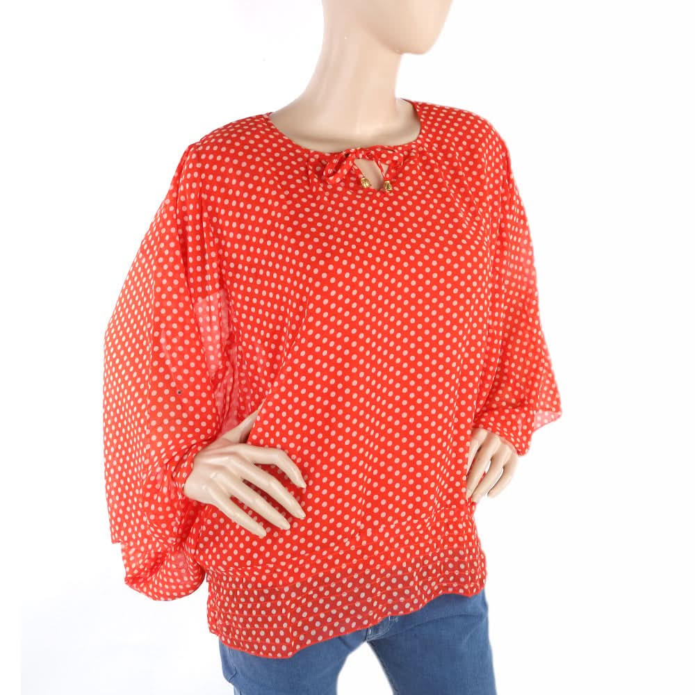Women's Western Top Poncho Style - Red, Women, T-Shirts And Tops, Chase Value, Chase Value