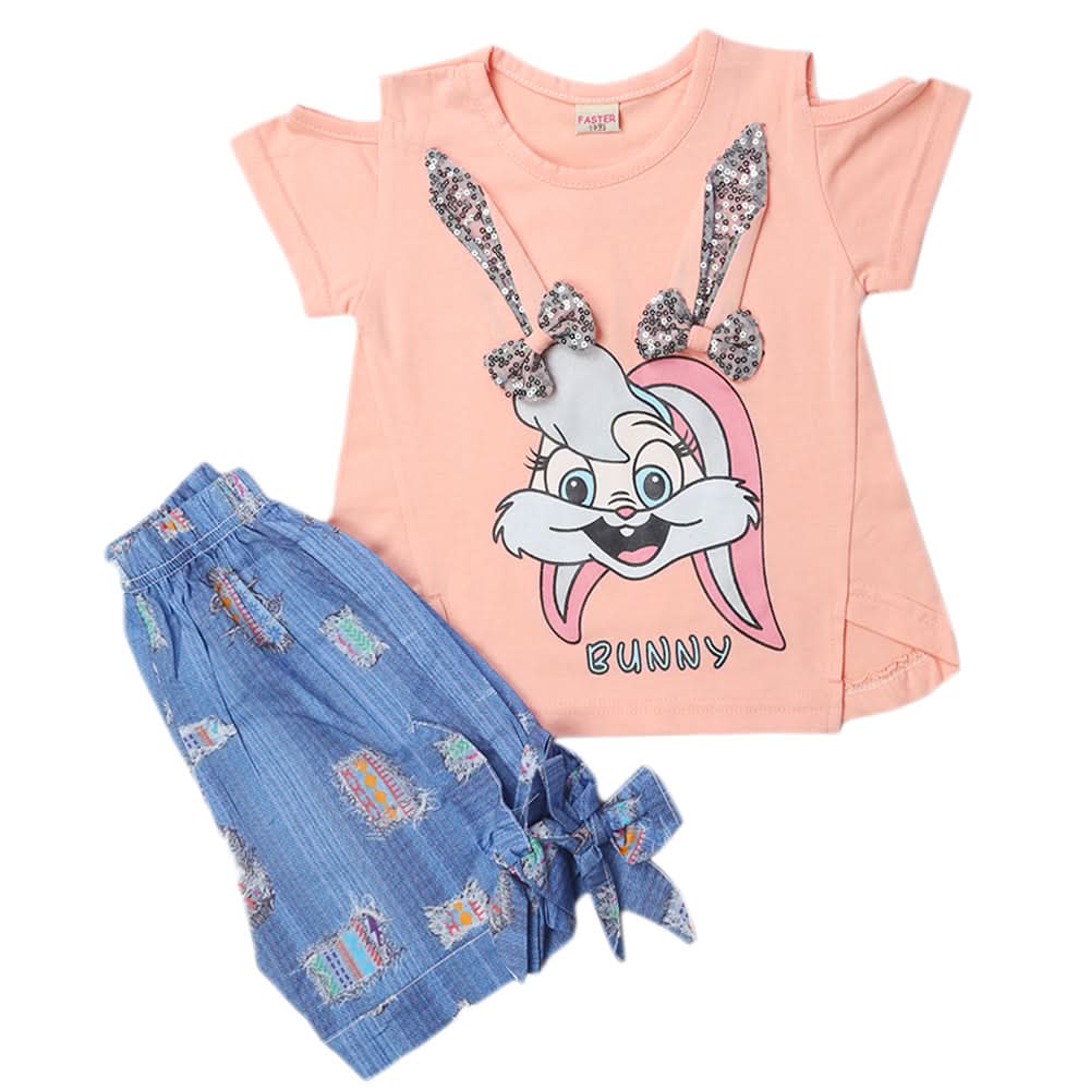 Girls Pajama Suit - Peach, Kids, Girls Sets And Suits, Chase Value, Chase Value