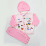 Newborn Boy Full Sleeves Polar Suit 10159 - Pink, Kids, NB Boys Sets And Suits, Chase Value, Chase Value