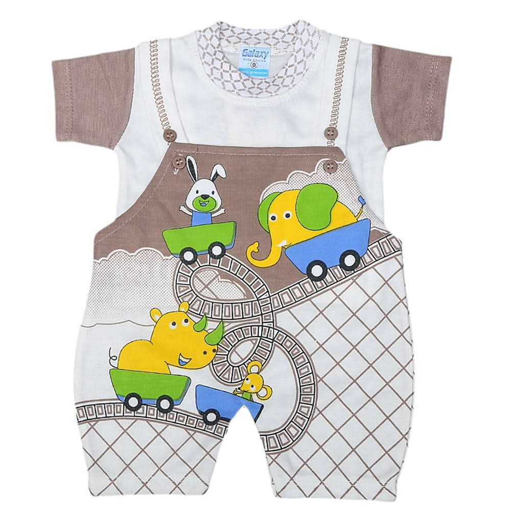 Newborn Boys Romper - Brown, Kids, NB Boys Rompers, Chase Value, Chase Value