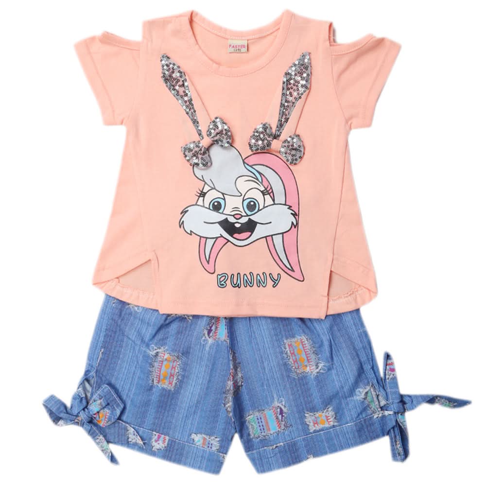 Girls Pajama Suit - Peach, Kids, Girls Sets And Suits, Chase Value, Chase Value