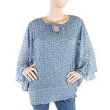 Women's Western Top Poncho Style - Steel Blue, Women, T-Shirts And Tops, Chase Value, Chase Value
