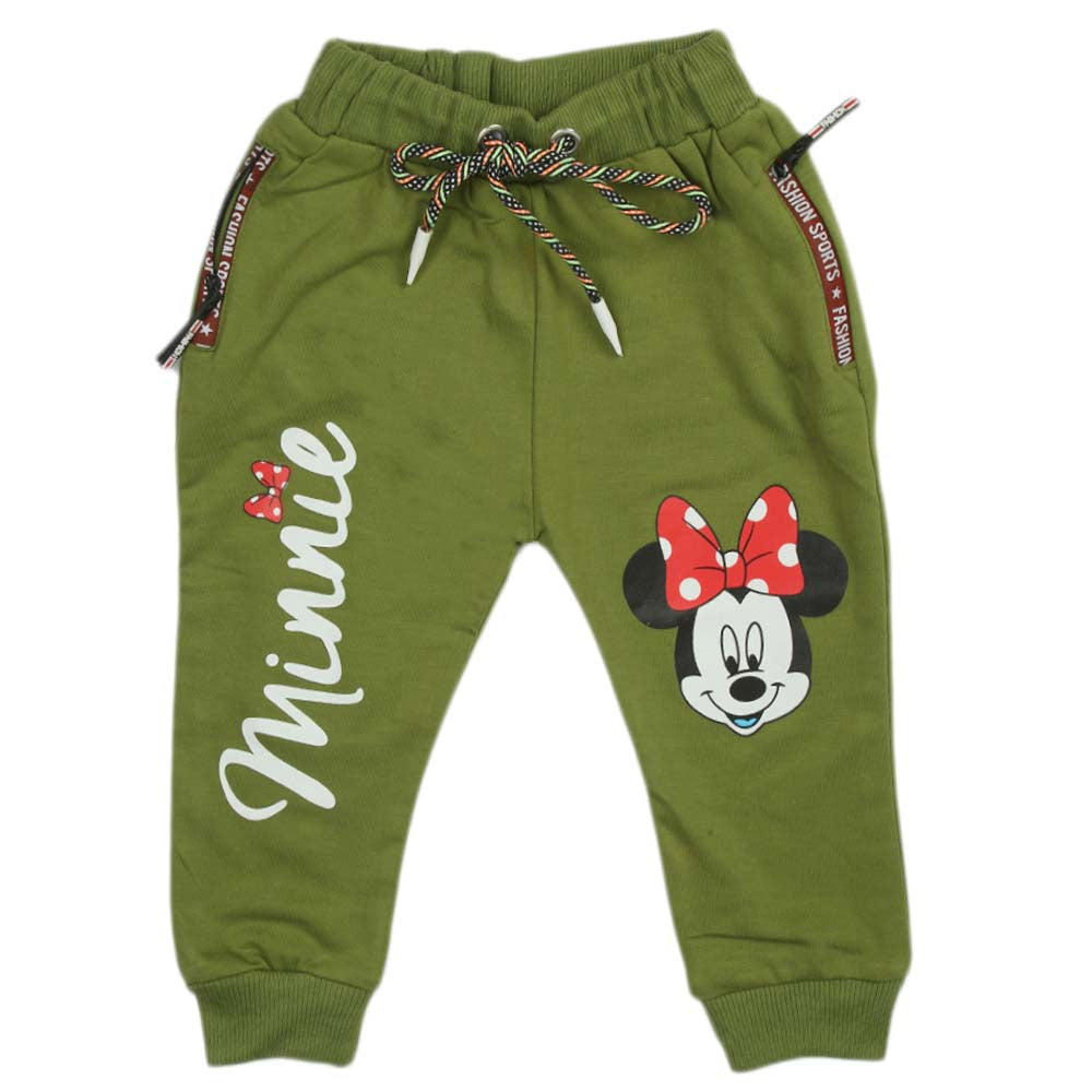 Girls Terry Trouser - Green, Girls Tights Leggings & Pajama, Chase Value, Chase Value