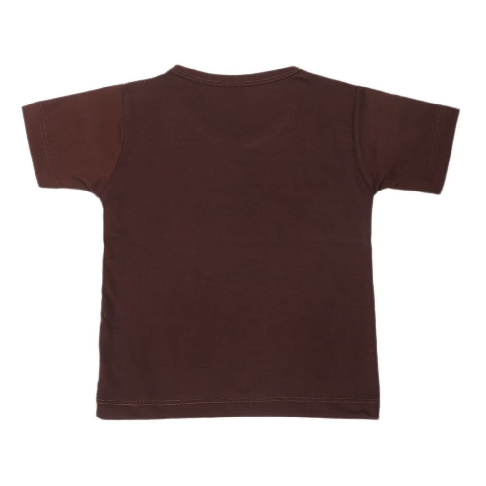 Boys Half Sleeves T-Shirt - Brown, Kids, Boys T-Shirts, Chase Value, Chase Value