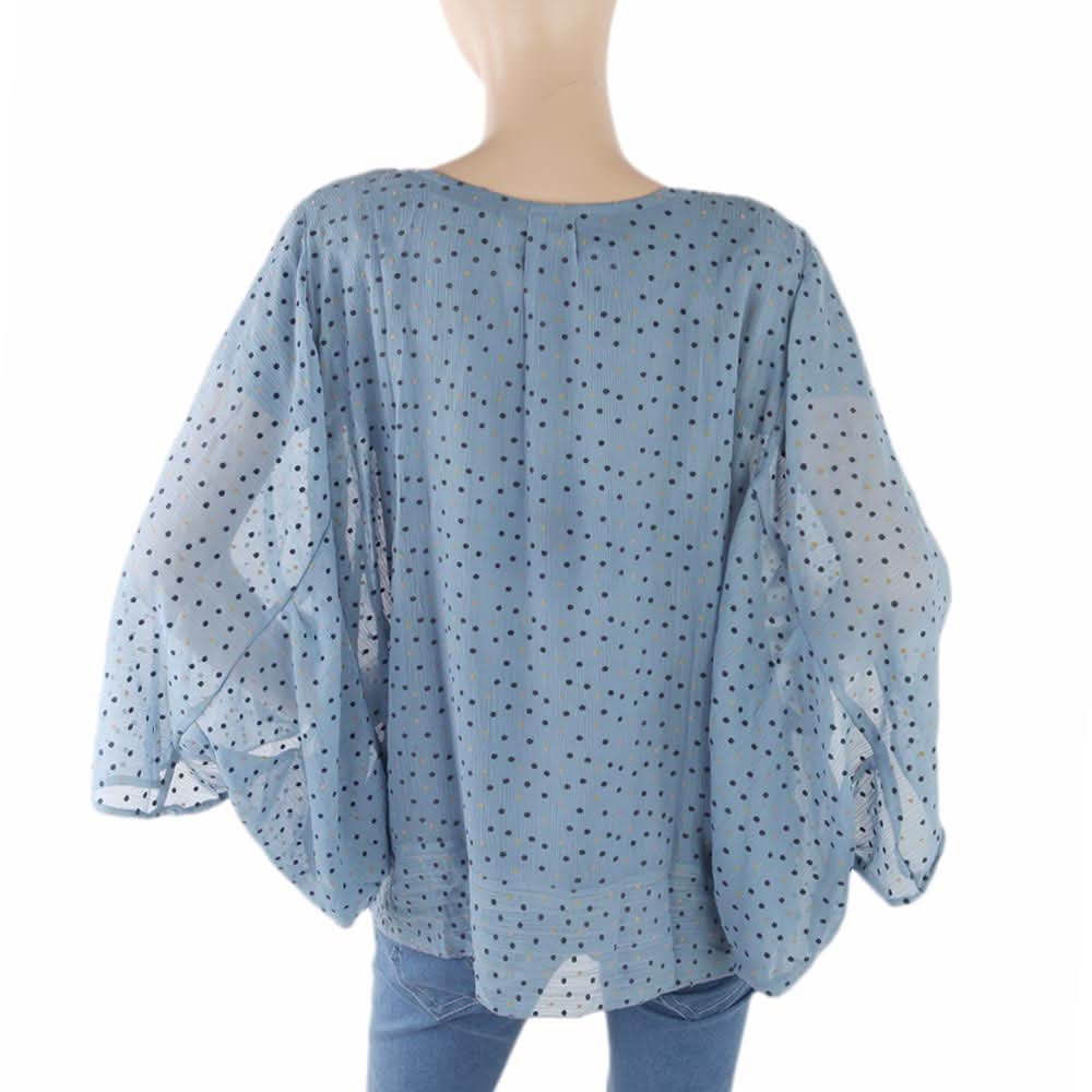 Women's Western Top Poncho Style - Steel Blue, Women, T-Shirts And Tops, Chase Value, Chase Value