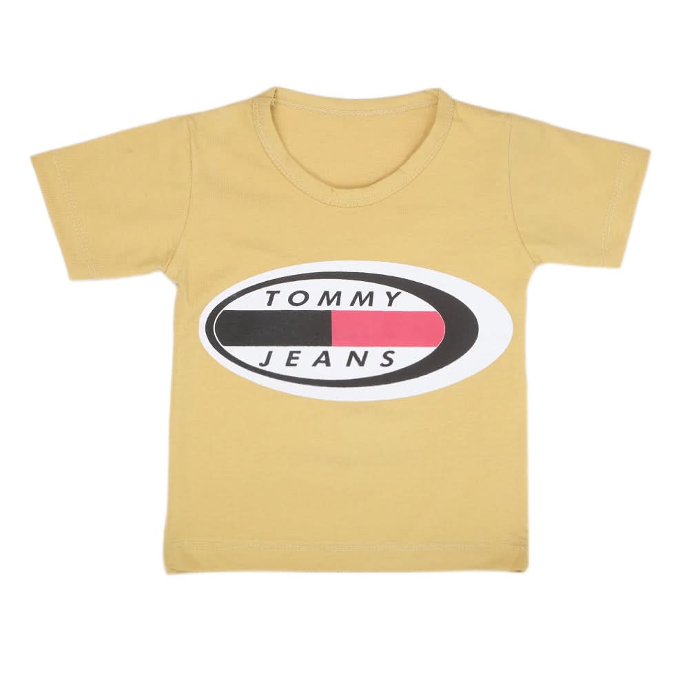 Boys Half Sleeves T-Shirt - Mustard, Kids, Boys T-Shirts, Chase Value, Chase Value