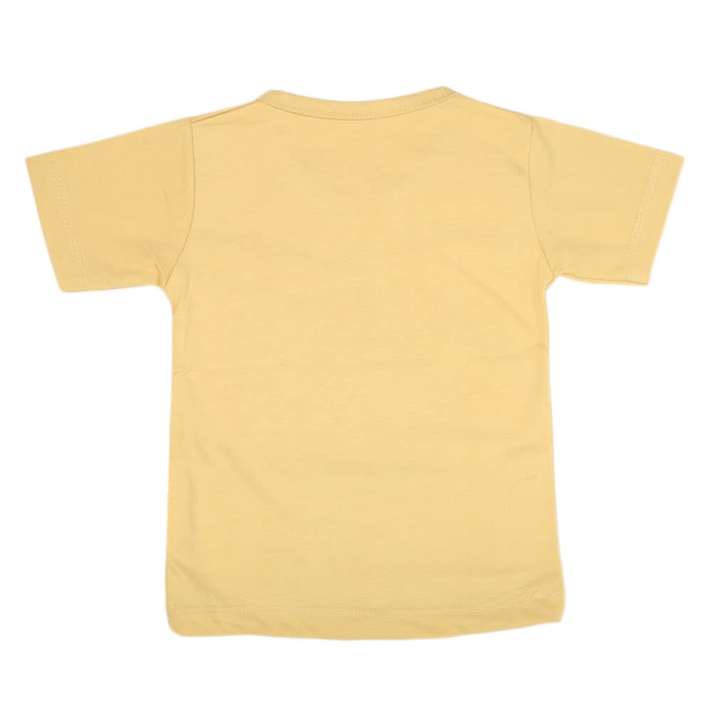 Boys Half Sleeves T-Shirt - Mustard, Kids, Boys T-Shirts, Chase Value, Chase Value
