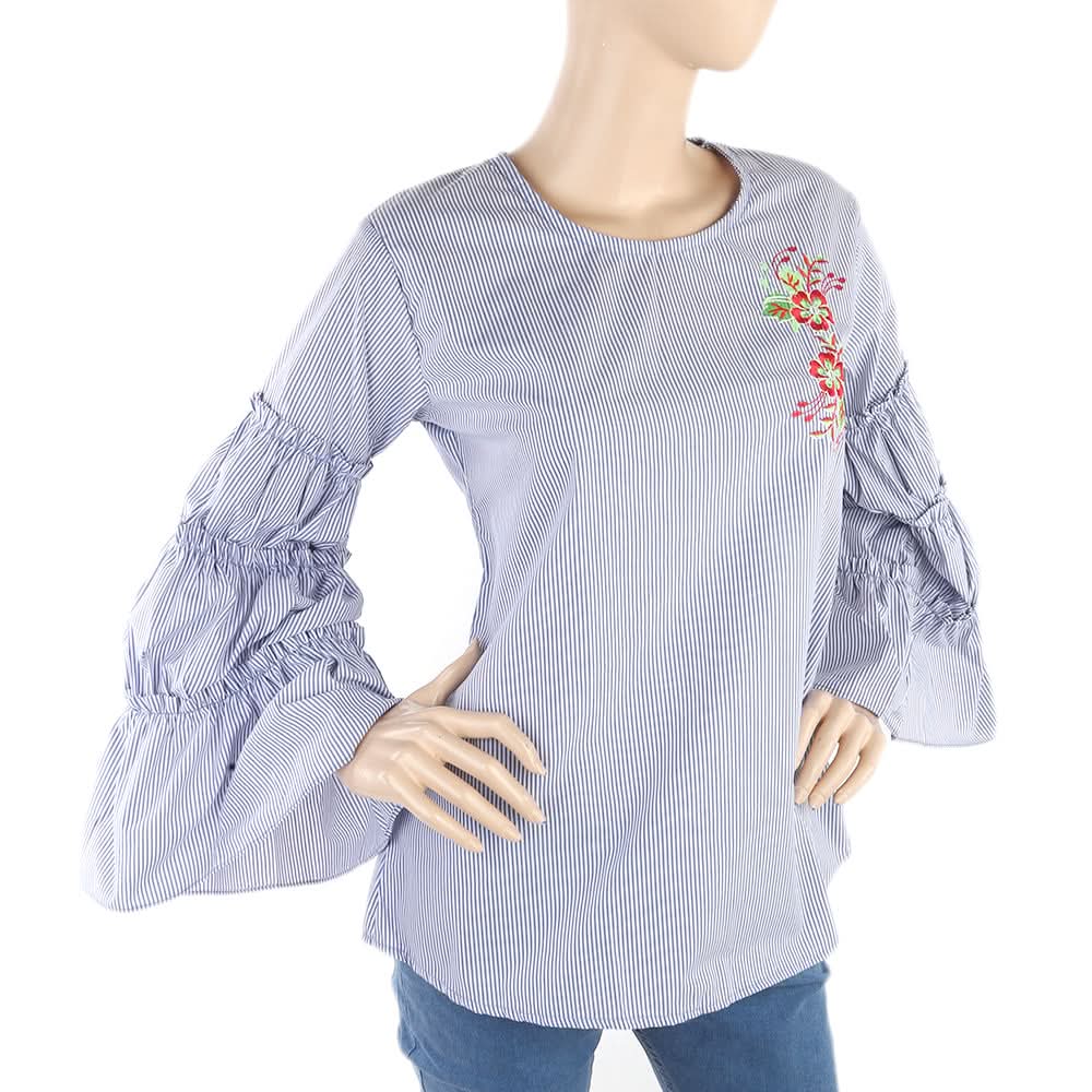 Women's Embroidery Western Top - Navy Blue, Women, T-Shirts And Tops, Chase Value, Chase Value