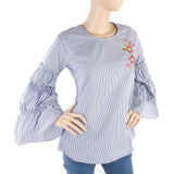 Women's Embroidery Western Top - Navy Blue, Women, T-Shirts And Tops, Chase Value, Chase Value