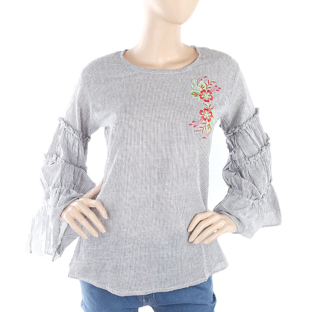 Women's Embroidery Western Top - Purple, Women, T-Shirts And Tops, Chase Value, Chase Value