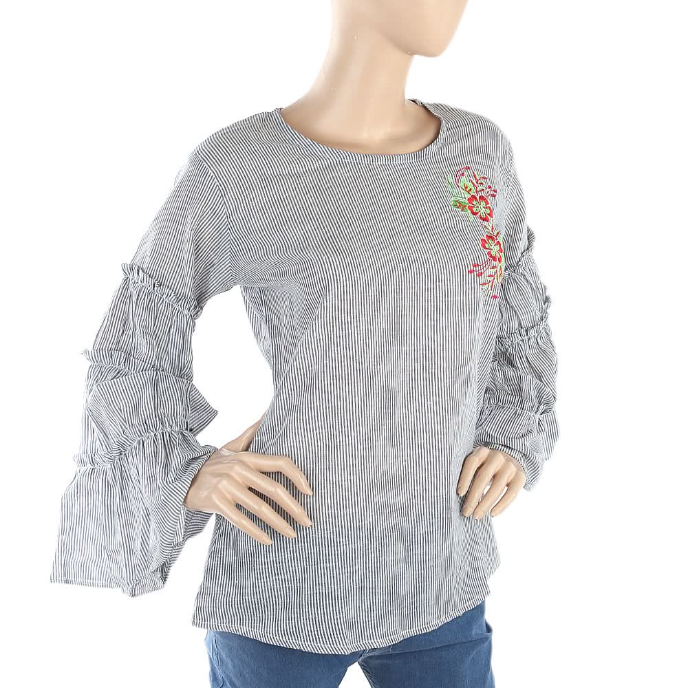 Women's Embroidery Western Top - Purple, Women, T-Shirts And Tops, Chase Value, Chase Value