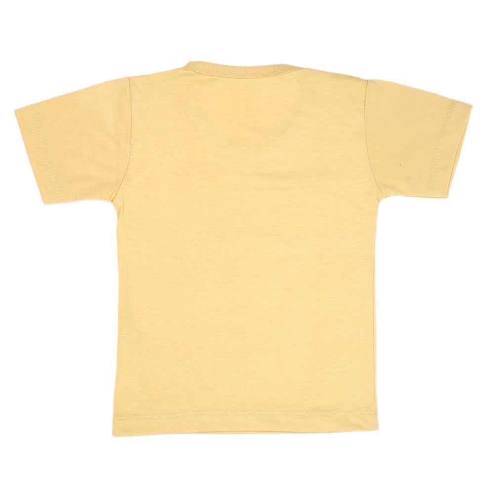 Boys Half Sleeves T-Shirt - Mustard, Kids, Boys T-Shirts, Chase Value, Chase Value