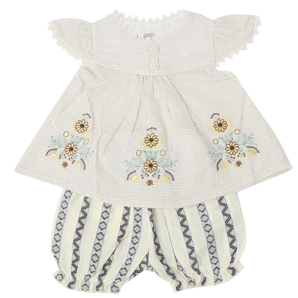 Newborn Girls Half Sleeves Suit - Fawn, Kids, Newborn Girls Sets And Suits, Chase Value, Chase Value