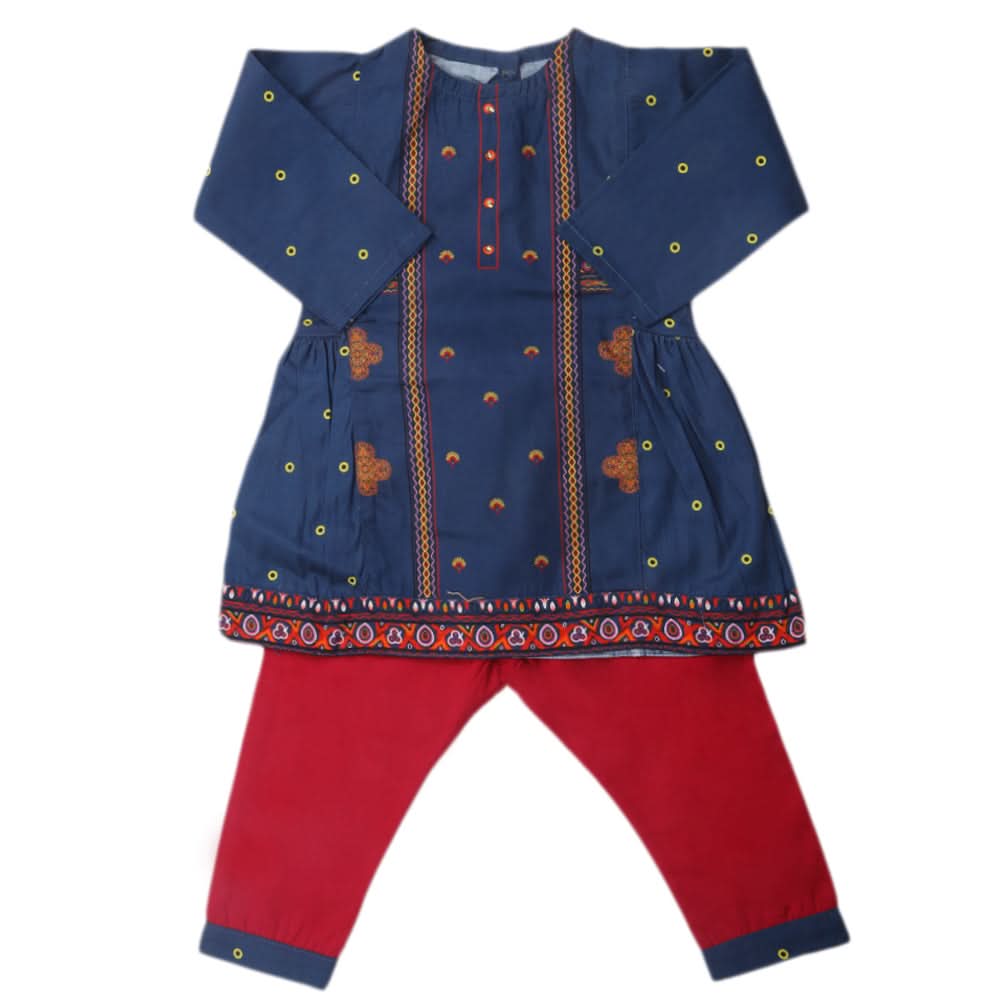 Girls Pajama Suits - Navy Blue, Kids, Girls Sets And Suits, Chase Value, Chase Value