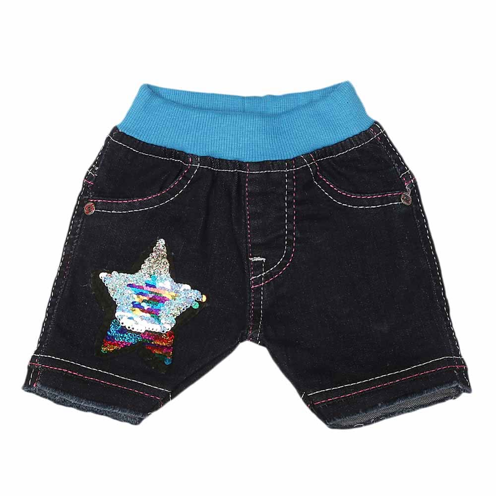 Newborn Girls Denim Short - Dark Blue, Kids, NB Boys Shorts And Pants, Chase Value, Chase Value