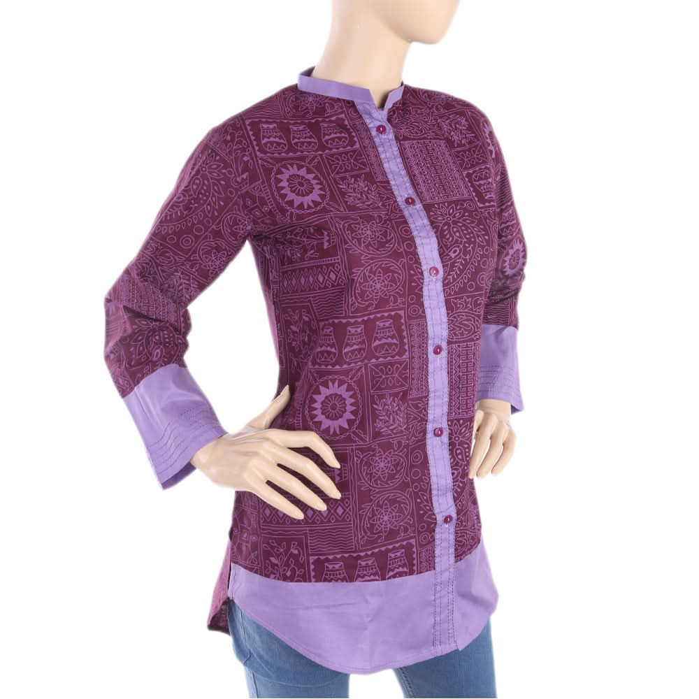 Women's Casual Shirt - Purple, Women, T-Shirts And Tops, Chase Value, Chase Value