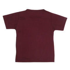 Boys Half Sleeves T-Shirt - Maroon, Kids, Boys T-Shirts, Chase Value, Chase Value