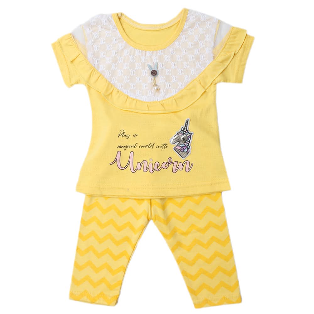 Girls Pajama Suits - Yellow, Kids, Girls Sets And Suits, Chase Value, Chase Value