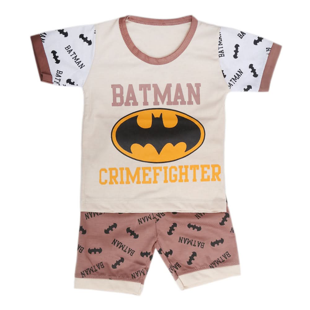 Boys Half Sleeves Suits  Sml 9067 - Beige, Kids, Boys Sets And Suits, Chase Value, Chase Value