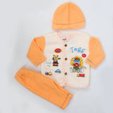Newborn Boy Full Sleeves Polar Suit 10346 - Orange, Kids, NB Boys Sets And Suits, Chase Value, Chase Value