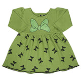 Girls Full Sleeves Frock - Green, Girls Frocks, Chase Value, Chase Value
