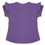Girls Half Sleeves Printed T-Shirt - Purple, Girls T-Shirts, Chase Value, Chase Value