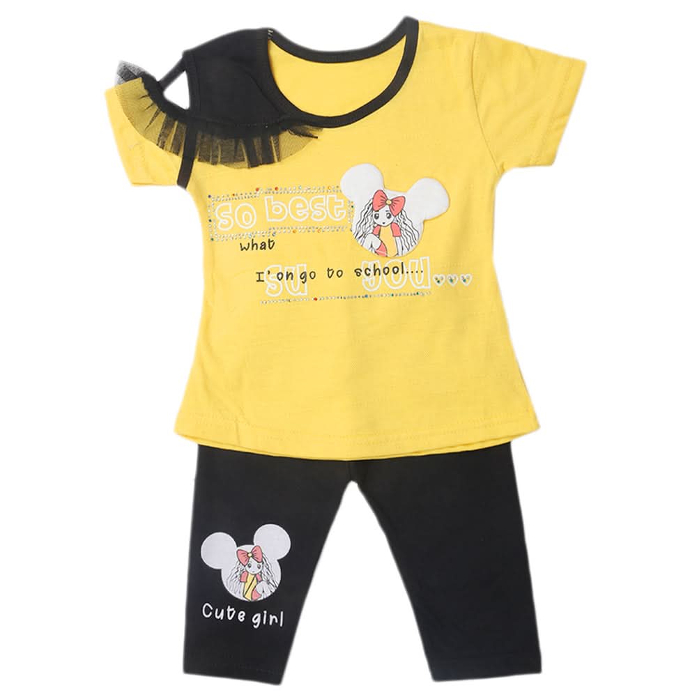 Girls Pajama Suits - Yellow, Kids, Girls Sets And Suits, Chase Value, Chase Value