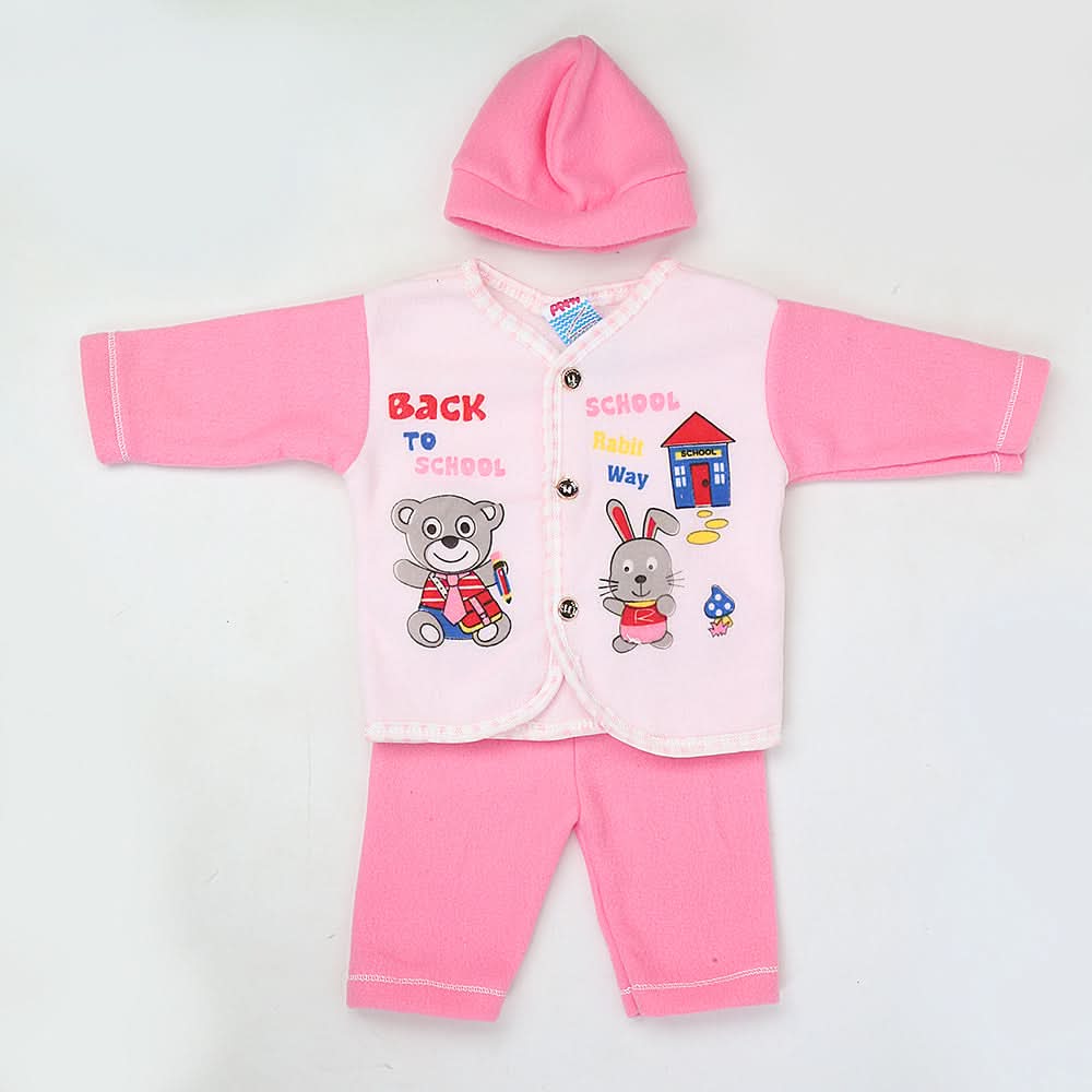 Newborn Boy Full Sleeves Polar Suit 4599 - Pink, Kids, NB Boys Sets And Suits, Chase Value, Chase Value