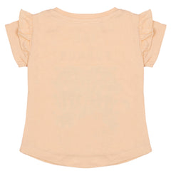 Girls Half Sleeves Printed T-Shirt - Peach, Girls T-Shirts, Chase Value, Chase Value