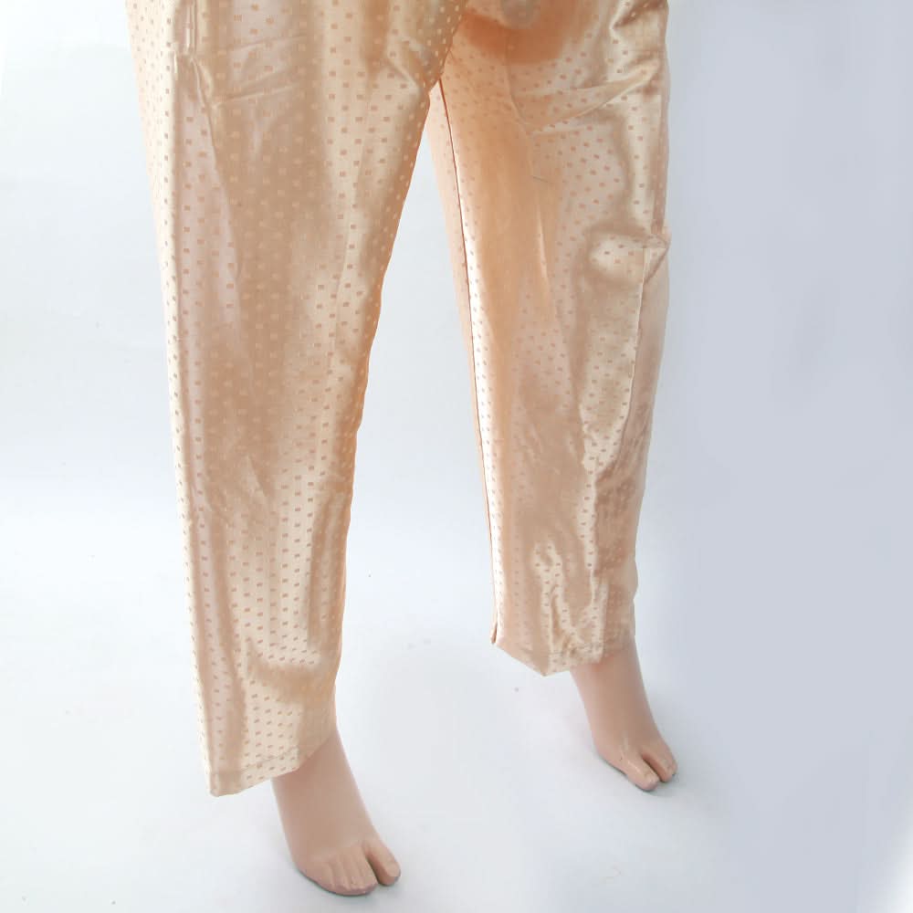Women's Self Print Silk Trouser - Golden, Women, Pants & Tights, Chase Value, Chase Value
