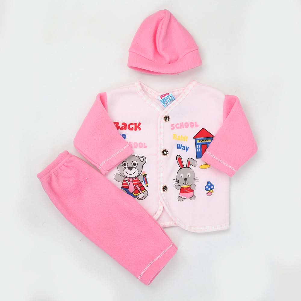 Newborn Boy Full Sleeves Polar Suit 4599 - Pink, Kids, NB Boys Sets And Suits, Chase Value, Chase Value