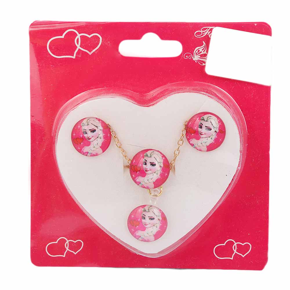 Girls Locket Set - Pink, Kids, Jewellery Sets, Chase Value, Chase Value