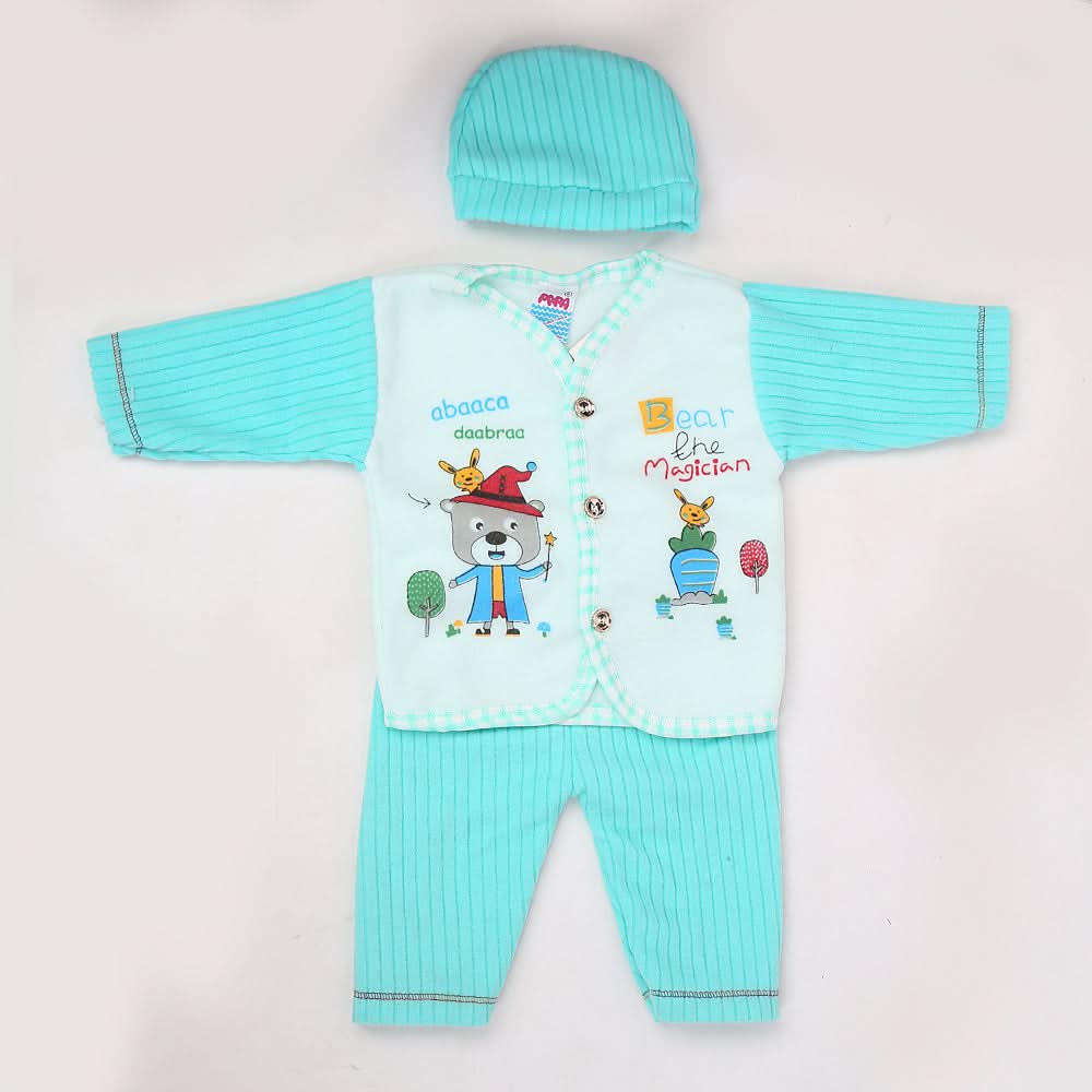 Newborn Boy Full Sleeves Polar Suit 7165 - Sea Green, Kids, NB Boys Sets And Suits, Chase Value, Chase Value