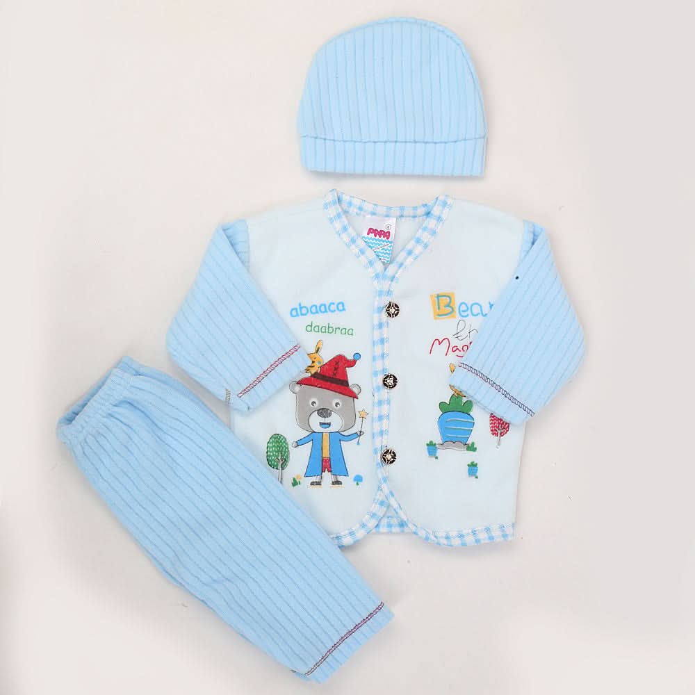 Newborn Boy Full Sleeves Polar Suit 7165 - Blue, Kids, NB Boys Sets And Suits, Chase Value, Chase Value
