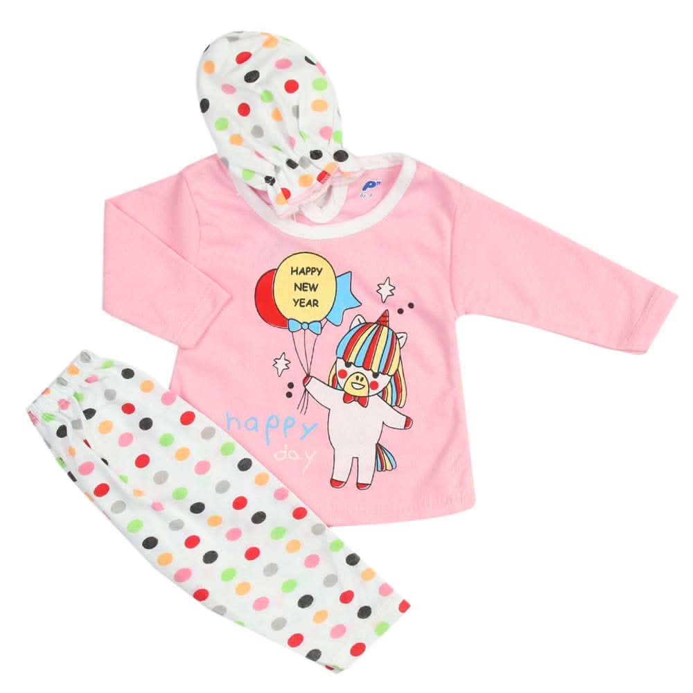 Newborn Boys Full Sleeves Suit - Pink, Newborn Boys Sets & Suits, Chase Value, Chase Value
