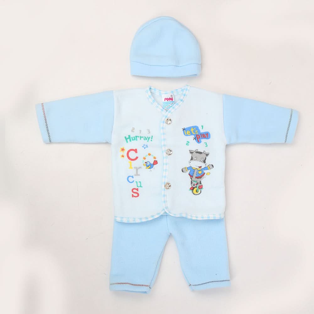 Newborn Boy Full Sleeves Polar Suit 3894 - Blue, Kids, NB Boys Sets And Suits, Chase Value, Chase Value